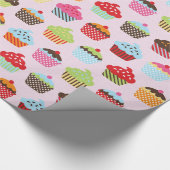 Schattige Cupcakes Cadeaupapier (Hoek)