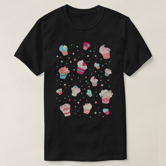 Schattige Cupcakes Cupcake Party Baking Baker T-shirt (Design voorkant)