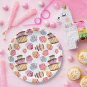 Schattige Cupcakes Patroon Papier Bord (Feest)