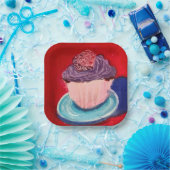 Schattige Cupcke Papieren Bordje (Feest)