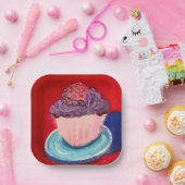 Schattige Cupcke Papieren Bordje (Feest)