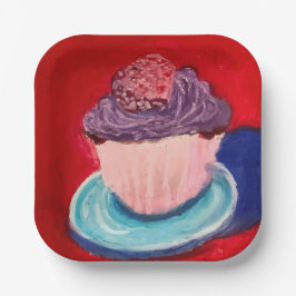 Schattige Cupcke Papieren Bordje