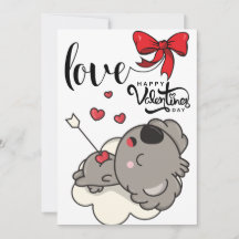 Schattige Cupid Koala Valentijnsdag Design