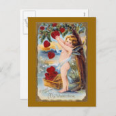 Schattige Cupid Valentijn - ! Feestdagenkaart (Voorkant / Achterkant)