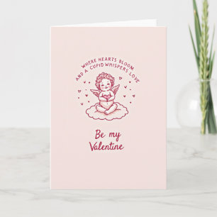 Schattige Cupid Valentijnshartkaart Kaart