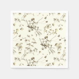 Schattige Cupido Angel Gold Beige Bloementoilet Servet