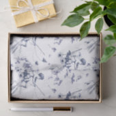 Schattige  Cupido Engel Blauw Bloemen Toile Tissuepapier (Geschenk)