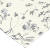 Schattige  Cupido Engel Zwart Wit Bloemen Toile Tafelkleed (Gekanteld)