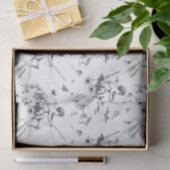 Schattige Cupido Engel Zwart Wit Bloemen Toile Tissuepapier (Geschenk)