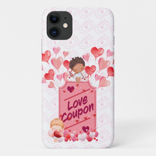 Schattige Cupido Liefdescoupon Case-Mate iPhone Case (Achterkant)