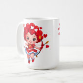 Schattige Cupido Met Boog En Pijl Koffiemok (Voorkant links)
