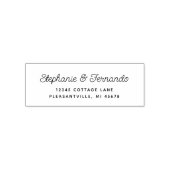 Schattige Cursief Script Wedding Return-adres Zelfinktende Stempel (Design)