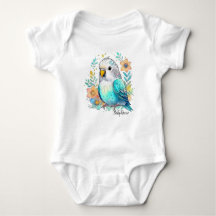 Schattige Custom Baby Budgie Bodysuit