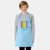 Schattige Custom Crayon Basisschool Kinder Schort (Gedragen)
