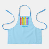 Schattige Custom Crayon Basisschool Kinder Schort (Voorkant)