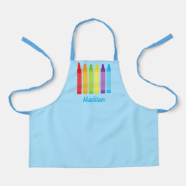 Schattige Custom Crayon Basisschool Kinder Schort