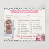 Schattige Custom Dog Grooming Report Kaart (Voorkant)