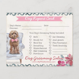 Schattige Custom Dog Grooming Report Kaart