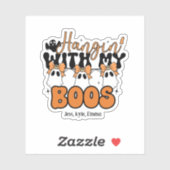 Schattige Custom Ghost - Hangin' With My Boos Hall Sticker (Vel)