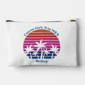 Schattige Custom Meisjes Strandtrip Roze Palmboom Etui (Achterkant)