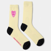 Schattige Custom Snoep Hart Valentijnsdag Roze Gee Sokken (Rechts)