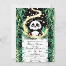 Schattige Custom Woodland Panda Baby shower