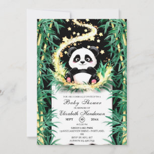 Schattige Custom Woodland Panda Baby shower Kaart