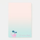 Schattige Cute Baby Whale Post-it® Notes (Voorkant)