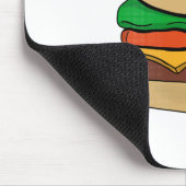 Schattige Cute Burger Hamburger Kawaii Muismat (Hoek)