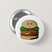 Schattige Cute Burger Hamburger Kawaii Ronde Button 5,7 Cm (Voorkant /achterkant)