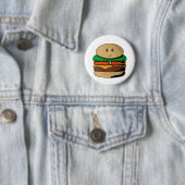 Schattige Cute Burger Hamburger Kawaii Ronde Button 5,7 Cm (In situ)