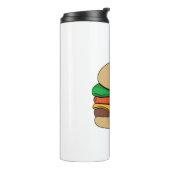 Schattige Cute Burger Hamburger Kawaii Thermosbeker (Gedraaid links)