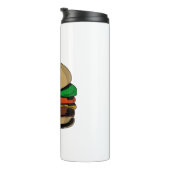 Schattige Cute Burger Hamburger Kawaii Thermosbeker (Geroteerd rechts)