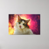 Schattige Cute Calico Cat Canvas Afdruk (Voorkant)