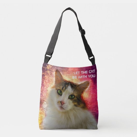 Schattige Cute Calico Cat Crossbody Tas (Voorkant)
