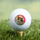 Schattige Cute Calico Cat Golfballen (Insitu Shirt)