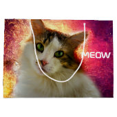 Schattige Cute Calico Cat Groot Cadeauzakje (Achterkant)