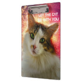 Schattige Cute Calico Cat Klembord (Links)
