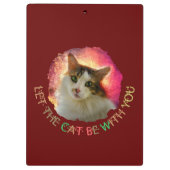 Schattige Cute Calico Cat Klembord (Achterkant)