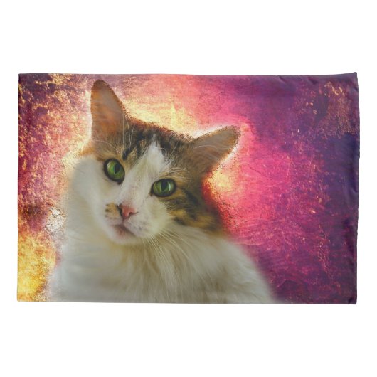 Schattige Cute Calico Cat Kussensloop (Achterkant)