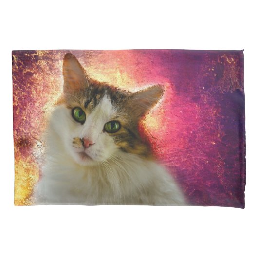 Schattige Cute Calico Cat Kussensloop (Voorkant)
