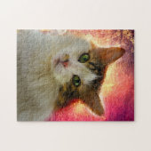 Schattige Cute Calico Cat Legpuzzel (Horizontaal)