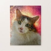 Schattige Cute Calico Cat Legpuzzel (Verticaal)
