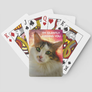 Schattige Cute Calico Cat Pokerkaarten