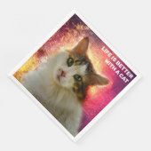 Schattige Cute Calico Cat Servet (Hoek)