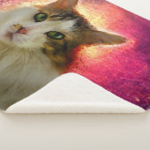 Schattige Cute Calico Cat Sherpa Deken (3/4)