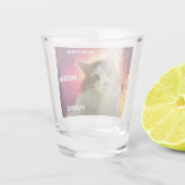 Schattige Cute Calico Cat Shot Glas (Achterkant)