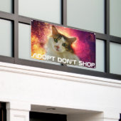 Schattige Cute Calico Cat Spandoek (Buitenkant Gebouw)