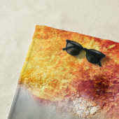 Schattige Cute Calico Cat Strandlaken (In situ)