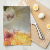 Schattige Cute Calico Cat Theedoek (Quarter Fold)